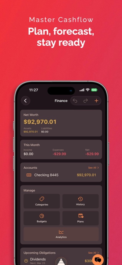 Master Cashflow — Finance